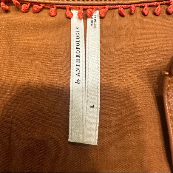 Anthropologie Tan Faux Leather Top (C) - Picture 6 of 8
